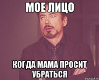 мое лицо когда мама просит убраться