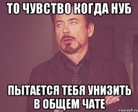 то чувство когда нуб пытается тебя унизить в общем чате