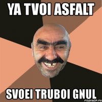 ya tvoi asfalt svoei truboi gnul