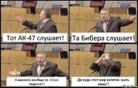 Тот АК-47 слушает! Та Бибера слушает! А школота вообще по 1Klass тащится!!! Да куда этот мир катится, мать вашу?!