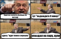 Захотел скачать учебник по матану тут "подождите 8 минут" здесь "идет поиск зеркала" опаздал на пару, хули