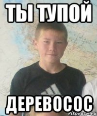 ты тупой деревосос