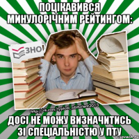 поцікавився минулорічним рейтингом: досі не можу визначитись зі спеціальністю у пту