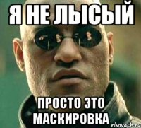 я не лысый просто это маскировка