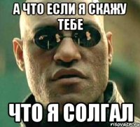 а что если я скажу тебе что я солгал