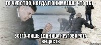 то чувство, когда понимаешь что ты - всего-лишь единица круговорота веществ