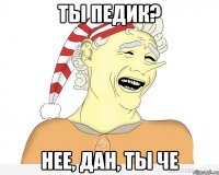 ты педик? нее, дан, ты че