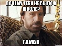 почему тебя не было в школе? гамал