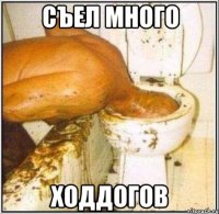 съел много ходдогов