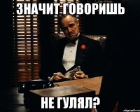 значит говоришь не гулял?