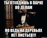 ты отходишь в парке по делам но ведь на деревьях нет листьев!!!