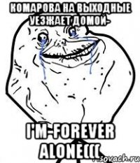 комарова на выходные уезжает домой- i'm-forever alone(((