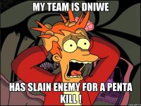 my team is dniwe has slain enemy for a penta kill !