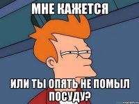 мне кажется или ты опять не помыл посуду?