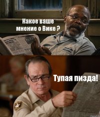 Какое ваше мнение о Вике ? Тупая пизда!