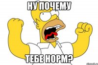 ну почему тебе норм?