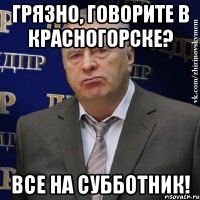 грязно, говорите в красногорске? все на субботник!