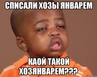 списали хозы январем каой такой хозянварем???
