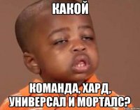какой команда, хард, универсал и морталс?