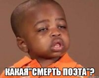  какая"смерть поэта"?