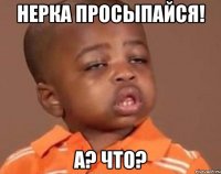 нерка просыпайся! a? что?