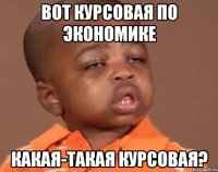 вот курсовая по экономике какая-такая курсовая?