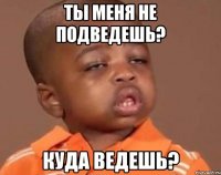 ты меня не подведешь? куда ведешь?