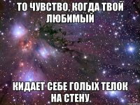 то чувство, когда твой любимый кидает себе голых телок на стену