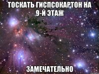 тоскать гиспсокартон на 9-й этаж замечательно