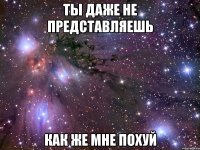 ты даже не представляешь как же мне похуй