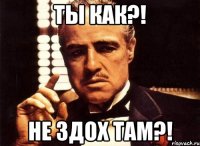 ты как?! не здох там?!