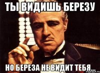 ты видишь березу но береза не видит тебя...