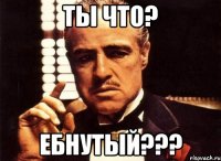 ты что? ебнутый???