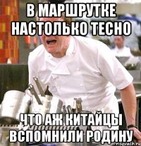 в маршрутке настолько тесно что аж китайцы вспомнили родину