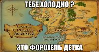 тебе холодно ? это форохель детка