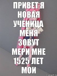 привет я новая ученица меня зовут мери мне 1525 лет мои