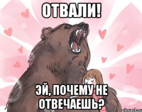 отвали! эй, почему не отвечаешь?