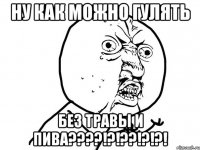 ну как можно гулять без травы и пива???!?!??!?!?!