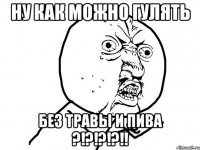 ну как можно гулять без травы и пива ?!?!?!?!!