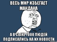 весь мир избегает макдака а в сыке 7000 людей подписались на их новости