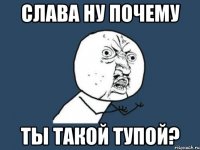 слава ну почему ты такой тупой?