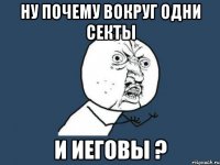 ну почему вокруг одни секты и иеговы ?