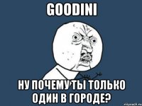 goodini ну почему ты только один в городе?