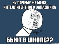 ну почему же меня, интеллигентного западника бьют в школе??