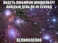 видеть любимую шмяценберг каждый день по 40 секунд великолепно