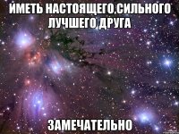 иметь настоящего,сильного лучшего друга замечательно