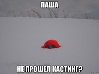 паша не прошел кастинг?