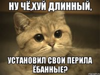 ну чё,хуй длинный, установил свои перила ёбанные?