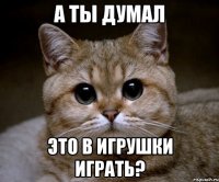 а ты думал это в игрушки играть?