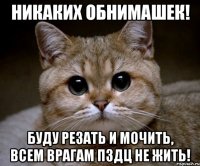 никаких обнимашек! буду резать и мочить, всем врагам пздц не жить!